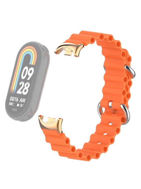 For Xiaomi Mi Band 9 NFC / Mi Band 9 / Smart Band 8 NFC / Smart Band 8 Ocean Band Adjustable Loop Sport Watch Strap with Connector - Orange