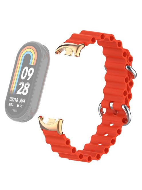 For Xiaomi Mi Band 9 NFC / Mi Band 9 / Smart Band 8 NFC / Smart Band 8 Ocean Band Adjustable Loop Sport Watch Strap with Connector - Red