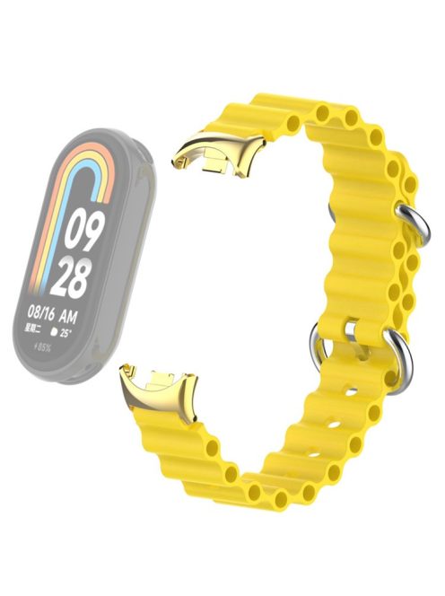 For Xiaomi Mi Band 9 NFC / Mi Band 9 / Smart Band 8 NFC / Smart Band 8 Ocean Band Adjustable Loop Sport Watch Strap with Connector - Yellow