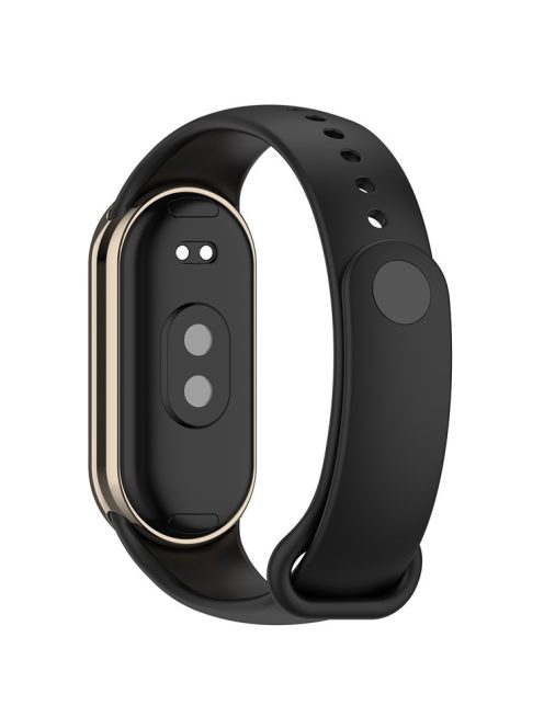 For Xiaomi Mi Band 9 NFC / Mi Band 9 / Smart Band 8 NFC / Smart Band 8 Silicone Watch Bands Strap with Metal Connector - Black