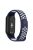 For Xiaomi Mi Band 9 NFC / Mi Band 9 / Smart Band 8 NFC / Smart Band 8 Silicone Watch Bands Strap with Silicone Connector - Midnight Blue+White