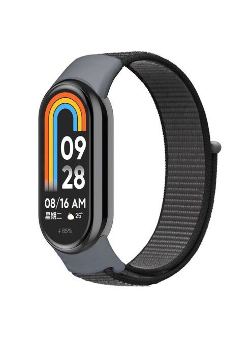 For Xiaomi Mi Band 9 NFC / Mi Band 9 / Smart Band 8 NFC / Smart Band 8 Soft Nylon Watch Band Adjustable Sport Wrist Strap - Anchor Grey