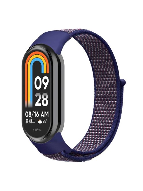 For Xiaomi Mi Band 9 NFC / Mi Band 9 / Smart Band 8 NFC / Smart Band 8 Soft Nylon Watch Band Adjustable Sport Wrist Strap - Dark Blue