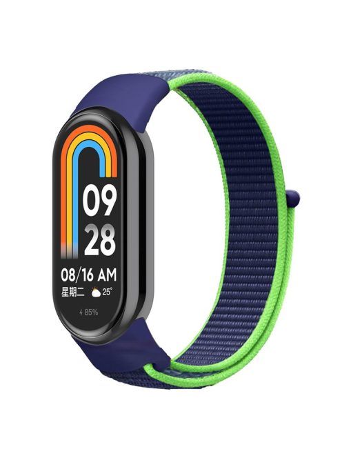 For Xiaomi Mi Band 9 NFC / Mi Band 9 / Smart Band 8 NFC / Smart Band 8 Soft Nylon Watch Band Adjustable Sport Wrist Strap - Lime