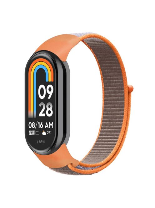 For Xiaomi Mi Band 9 NFC / Mi Band 9 / Smart Band 8 NFC / Smart Band 8 Soft Nylon Watch Band Adjustable Sport Wrist Strap - Orange