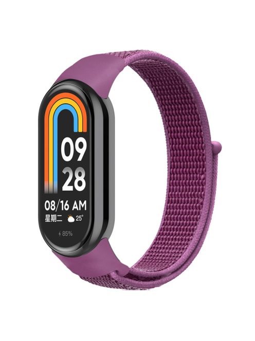 For Xiaomi Mi Band 9 NFC / Mi Band 9 / Smart Band 8 NFC / Smart Band 8 Soft Nylon Watch Band Adjustable Sport Wrist Strap - Pitaya