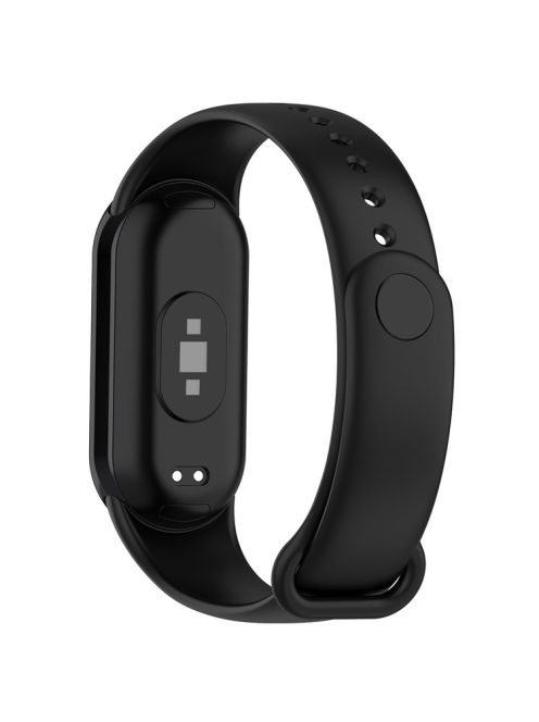 For Xiaomi Mi Band 9 NFC / Mi Band 9 / Smart Band 8 NFC / Smart Band 8 Solid Color Silicone Watch Strap Replacement Wrist Band - Black