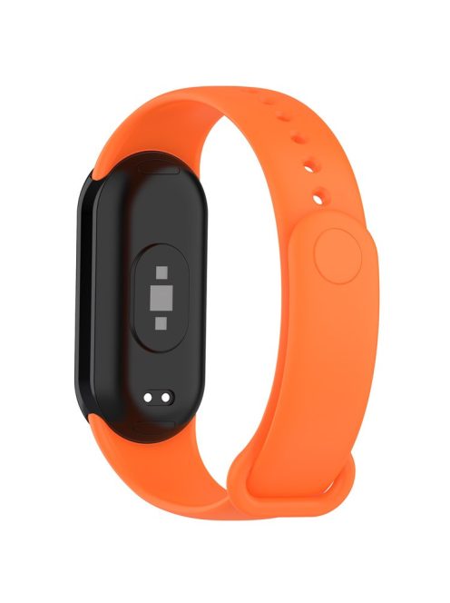 For Xiaomi Mi Band 9 NFC / Mi Band 9 / Smart Band 8 NFC / Smart Band 8 Solid Color Silicone Watch Strap Replacement Wrist Band - Orange