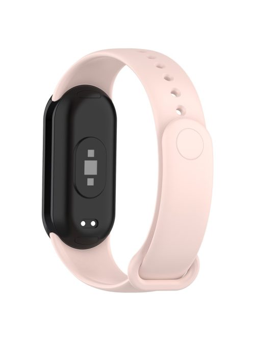 For Xiaomi Mi Band 9 NFC / Mi Band 9 / Smart Band 8 NFC / Smart Band 8 Solid Color Silicone Watch Strap Replacement Wrist Band - Pink