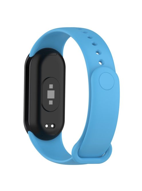 For Xiaomi Mi Band 9 NFC / Mi Band 9 / Smart Band 8 NFC / Smart Band 8 Solid Color Silicone Watch Strap Replacement Wrist Band - Sky Blue