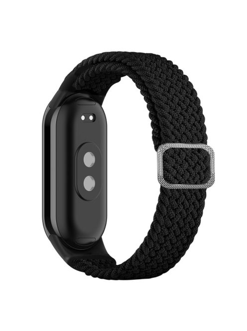 For Xiaomi Mi Band 9 NFC / Mi Band 9 / Smart Band 8 NFC / Smart Band 8 Stretchy Nylon Watch Band Adjustable Braided Sport Strap - Black