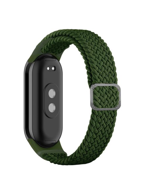 For Xiaomi Mi Band 9 NFC / Mi Band 9 / Smart Band 8 NFC / Smart Band 8 Stretchy Nylon Watch Band Adjustable Braided Sport Strap - Green