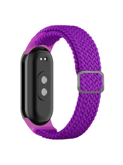 For Xiaomi Mi Band 9 NFC / Mi Band 9 / Smart Band 8 NFC / Smart Band 8 Stretchy Nylon Watch Band Adjustable Braided Sport Strap - Pitaya