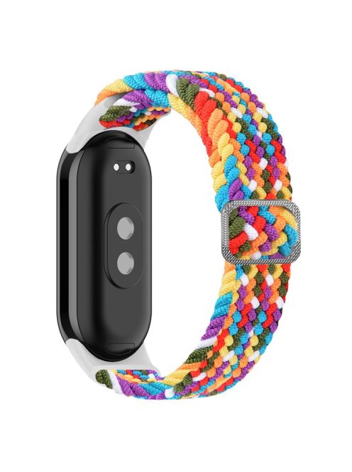 For Xiaomi Mi Band 9 NFC / Mi Band 9 / Smart Band 8 NFC / Smart Band 8 Stretchy Nylon Watch Band Adjustable Braided Sport Strap - Rainbow