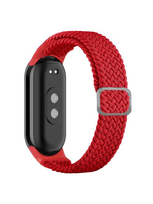 For Xiaomi Mi Band 9 NFC / Mi Band 9 / Smart Band 8 NFC / Smart Band 8 Stretchy Nylon Watch Band Adjustable Braided Sport Strap - Red