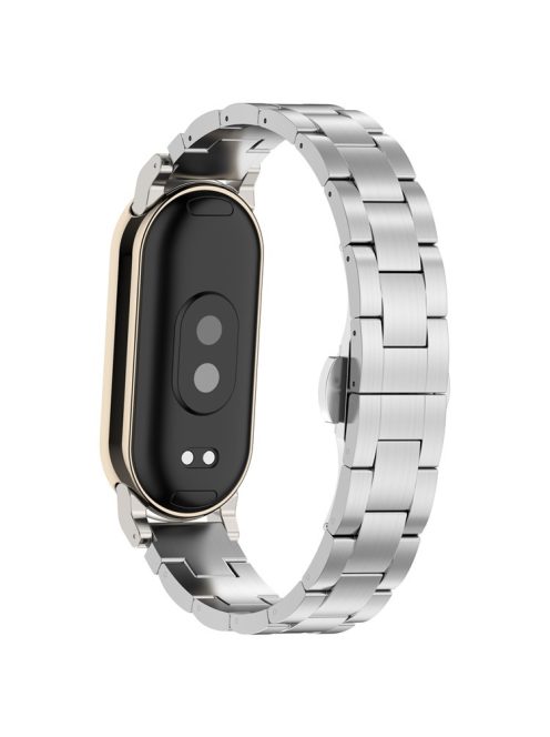 For Xiaomi Mi Band 9 NFC / Mi Band 9 / Smart Band 8 NFC / Smart Band 8 Titanium Metal Strap Watch Bracelet Straps Replacement - Silver 1