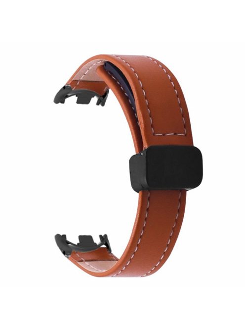 For Xiaomi Mi Band 9 NFC / Mi Band 9 / Smart Band 8 NFC / Smart Band 8 Watch Band  Folding Buckle Sport Strap with Black Connector - Brown