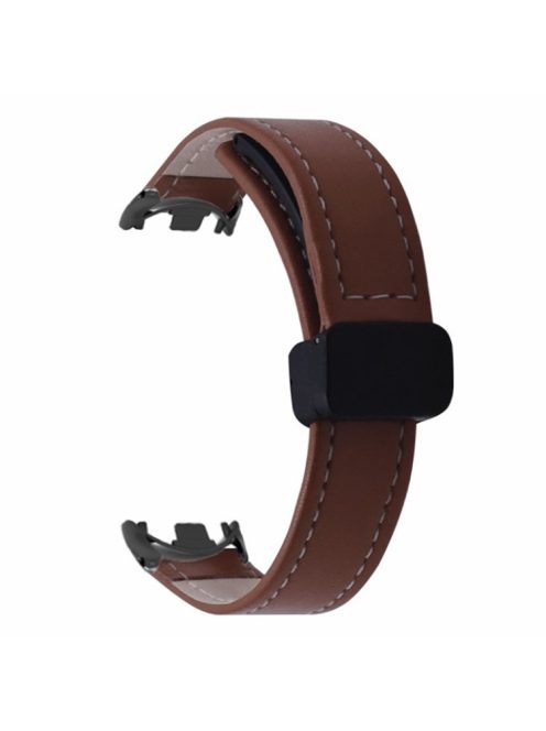 For Xiaomi Mi Band 9 NFC / Mi Band 9 / Smart Band 8 NFC / Smart Band 8 Watch Band  Folding Buckle Sport Strap with Black Connector - Coffee