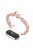 For Xiaomi Mi Band 9 NFC / Mi Band 9 / Smart Band 8 NFC / Smart Band 8 Watch Band Genuine Cow Leather+Aluminum Alloy Chain Bracelet - Pink