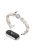 For Xiaomi Mi Band 9 NFC / Mi Band 9 / Smart Band 8 NFC / Smart Band 8 Watch Band Genuine Cow Leather+Aluminum Alloy Chain Bracelet - Starlight