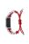 For Xiaomi Mi Band 9 NFC / Mi Band 9 / Smart Band 8 NFC / Smart Band 8 Watch Band Pearl Decor Nylon Braided Wrist Strap - Red