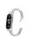 For Xiaomi Mi Band 9 NFC / Mi Band 9 / Smart Band 8 NFC / Smart Band 8 Watch Bracelet Rhinestones Decor Metal Strap Replacement - Silver