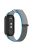 For Xiaomi Mi Band 9 NFC / Mi Band 9 / Smart Band 8 NFC / Smart Band 8 Watch Strap Breathable Nylon Sport Strap - Blue+Grey