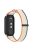 For Xiaomi Mi Band 9 NFC / Mi Band 9 / Smart Band 8 NFC / Smart Band 8 Watch Strap Breathable Nylon Sport Strap - Orange+Beige