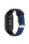 For Xiaomi Mi Band 9 NFC / Mi Band 9 / Smart Band 8 NFC / Smart Band 8 Watch Straps Silicone Band with Stainless Steel Connector - Black+Blue