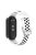 For Xiaomi Mi Band 9 NFC / Mi Band 9 / Smart Band 8 NFC / Smart Band 8 Watch Straps Silicone Band with Stainless Steel Connector - White+Black