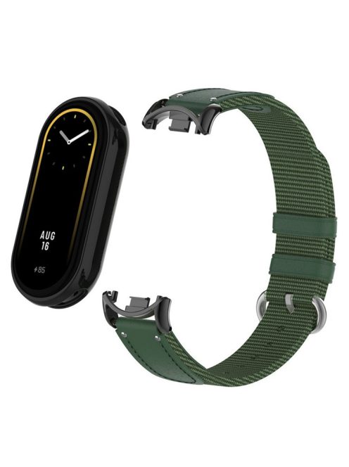 For Xiaomi Mi Band 9 NFC / Mi Band 9 / Smart Band 8 NFC / Smart Band 8 Woven Canvas Smartwatch Strap Adjustable Watch Band - Green