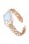 For Xiaomi Redmi 4 Wrist Bracelet Pearl Decor Four Leaf Clover Stainless Steel Watch Band - Rose Gold