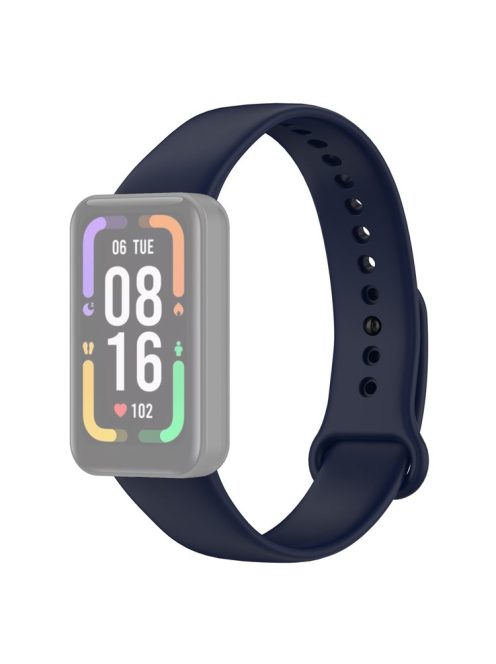 For Xiaomi Redmi Smart Band Pro Solid Color Soft Silicone Watch Band Adjustable Wrist Strap - Dark Blue