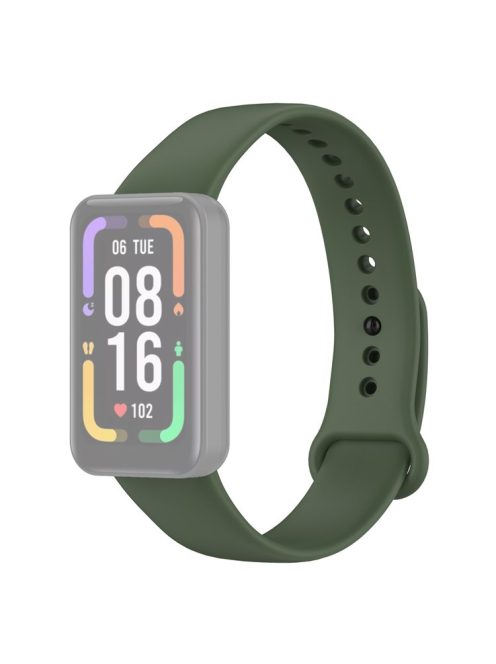 For Xiaomi Redmi Smart Band Pro Solid Color Soft Silicone Watch Band Adjustable Wrist Strap - Dark Green