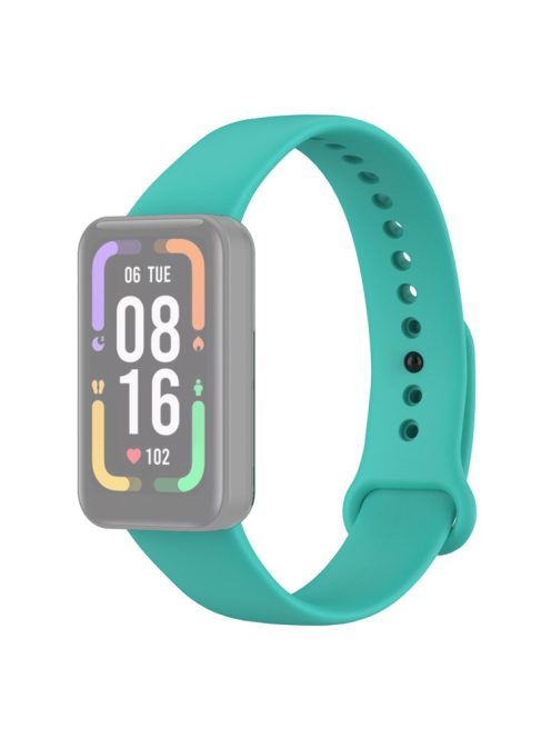 For Xiaomi Redmi Smart Band Pro Solid Color Soft Silicone Watch Band Adjustable Wrist Strap - Green