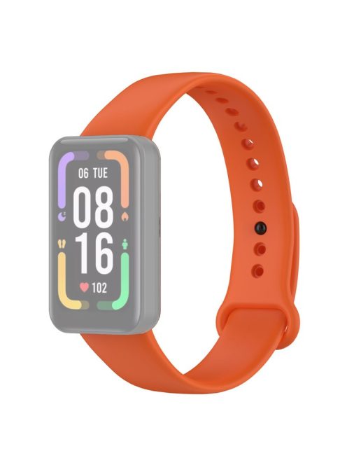 For Xiaomi Redmi Smart Band Pro Solid Color Soft Silicone Watch Band Adjustable Wrist Strap - Orange