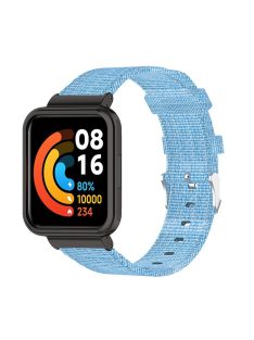   For Xiaomi Redmi Watch 2 Breathable Nylon Canvas Watch Band Replacement Watch Strap - Blue