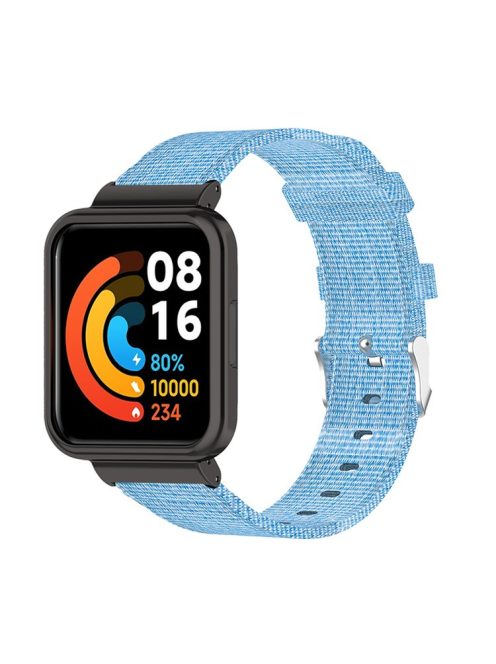 For Xiaomi Redmi Watch 2 Breathable Nylon Canvas Watch Band Replacement Watch Strap - Blue