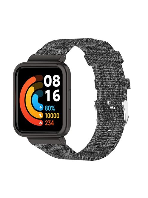 For Xiaomi Redmi Watch 2 Breathable Nylon Canvas Watch Band Replacement Watch Strap - Grey