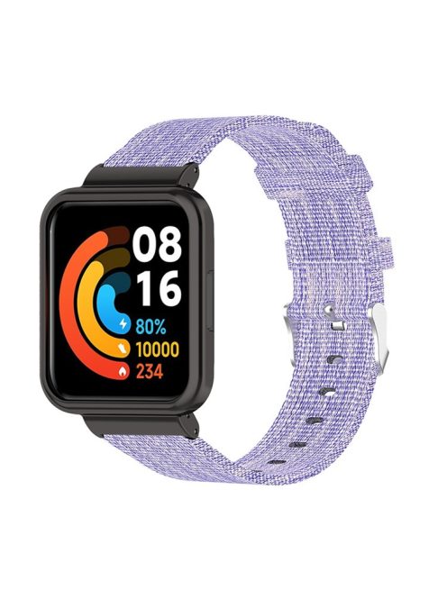 For Xiaomi Redmi Watch 2 Breathable Nylon Canvas Watch Band Replacement Watch Strap - Purple