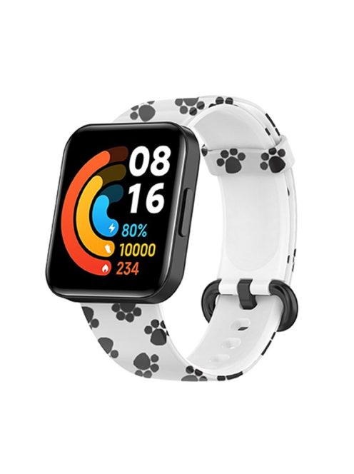 For Xiaomi Redmi Watch 2 Lite Pattern Printed Watchband Adjustable Silicone Smart Watch Strap - Paw