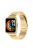 For Xiaomi Redmi Watch 2 Lite Replacement Stainless Steel Three Beads Wrist Strap with Watch Case Protector - Gold