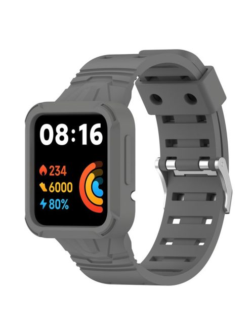 For Xiaomi Redmi Watch 2 Lite/Mi Watch Lite2/Lite1 Universal Silicone Watchband Wrist Strap Sports Watch Quick Release Watch Band Case with Buckle - Dark Grey