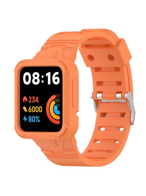 For Xiaomi Redmi Watch 2 Lite/Mi Watch Lite2/Lite1 Universal Silicone Watchband Wrist Strap Sports Watch Quick Release Watch Band Case with Buckle - Orange