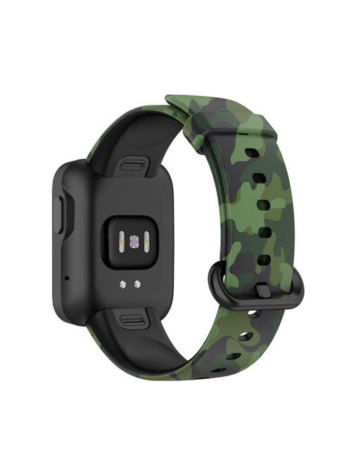 For Xiaomi Redmi Watch 2/Horloge 2 Pattern Printed Silicone Watch Strap 21.6mm Quick Release Watch Band with Buckle for 5.5-8.7" Wrist - Camo Green