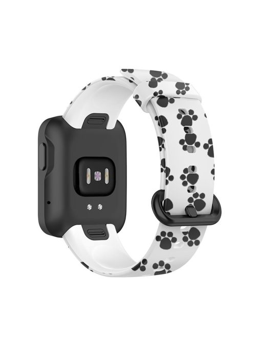 For Xiaomi Redmi Watch 2/Horloge 2 Pattern Printed Silicone Watch Strap 21.6mm Quick Release Watch Band with Buckle for 5.5-8.7" Wrist - Footprints