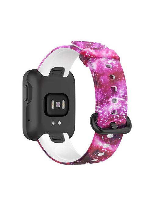 For Xiaomi Redmi Watch 2/Horloge 2 Pattern Printed Silicone Watch Strap 21.6mm Quick Release Watch Band with Buckle for 5.5-8.7" Wrist - Starry Sky