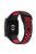 For Xiaomi Redmi Watch 3 / Mi Watch Lite 3 Watch Strap Dual-color Silicone Replacement Watch Bands - Black+Red