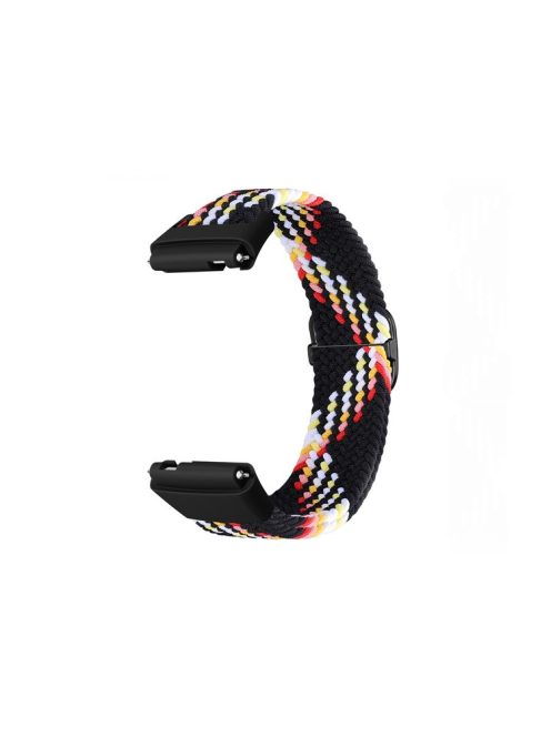 For Xiaomi Redmi Watch 3 Active Smart Watch Band Woven Replacement Strap - Black Rainbow