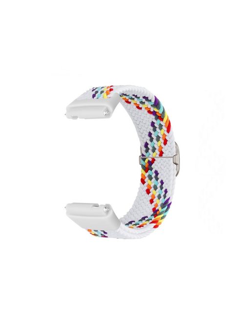 For Xiaomi Redmi Watch 3 Active Smart Watch Band Woven Replacement Strap - White Rainbow